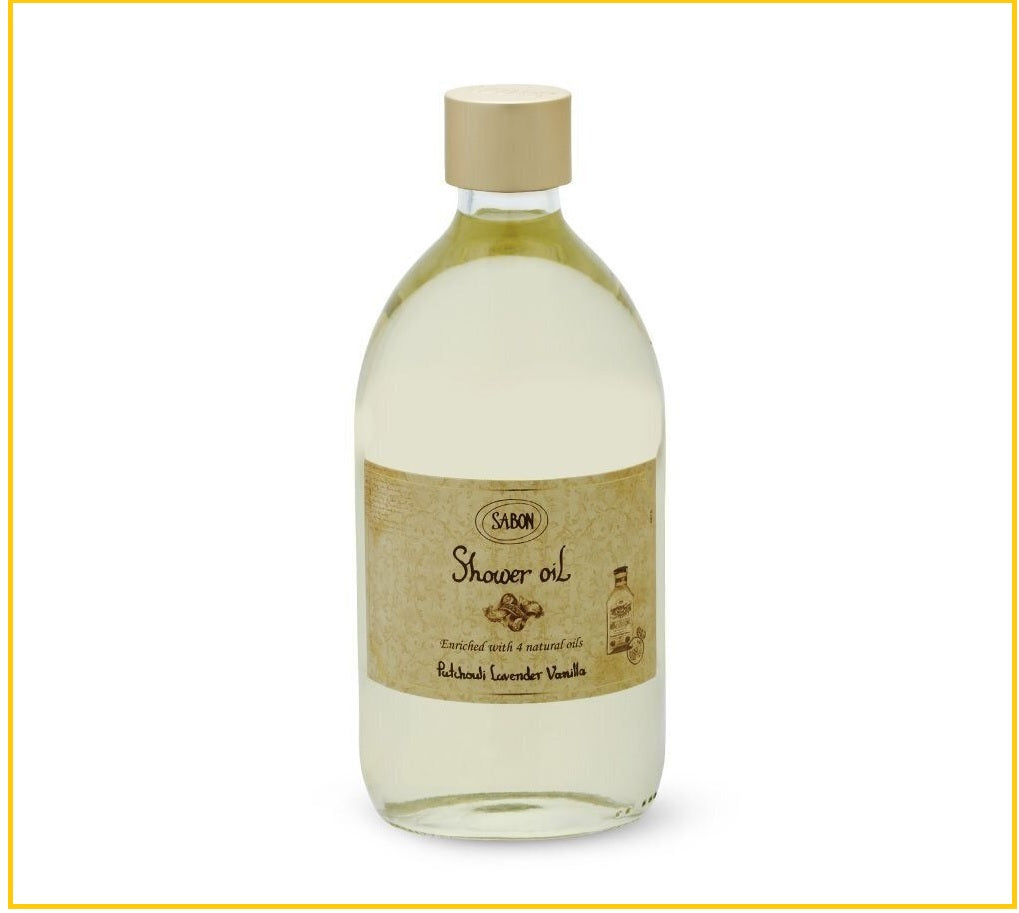 SABON PATCHOULI LAVENDER VANILLA SHOWER OIL 500ML 廣藿香薰衣草香草沐浴油