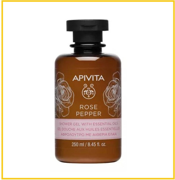 APIVITA ROSE PEPPER SHOWER GEL WITH ESSENTIAL OILS 250ML 玫瑰胡椒沐浴露