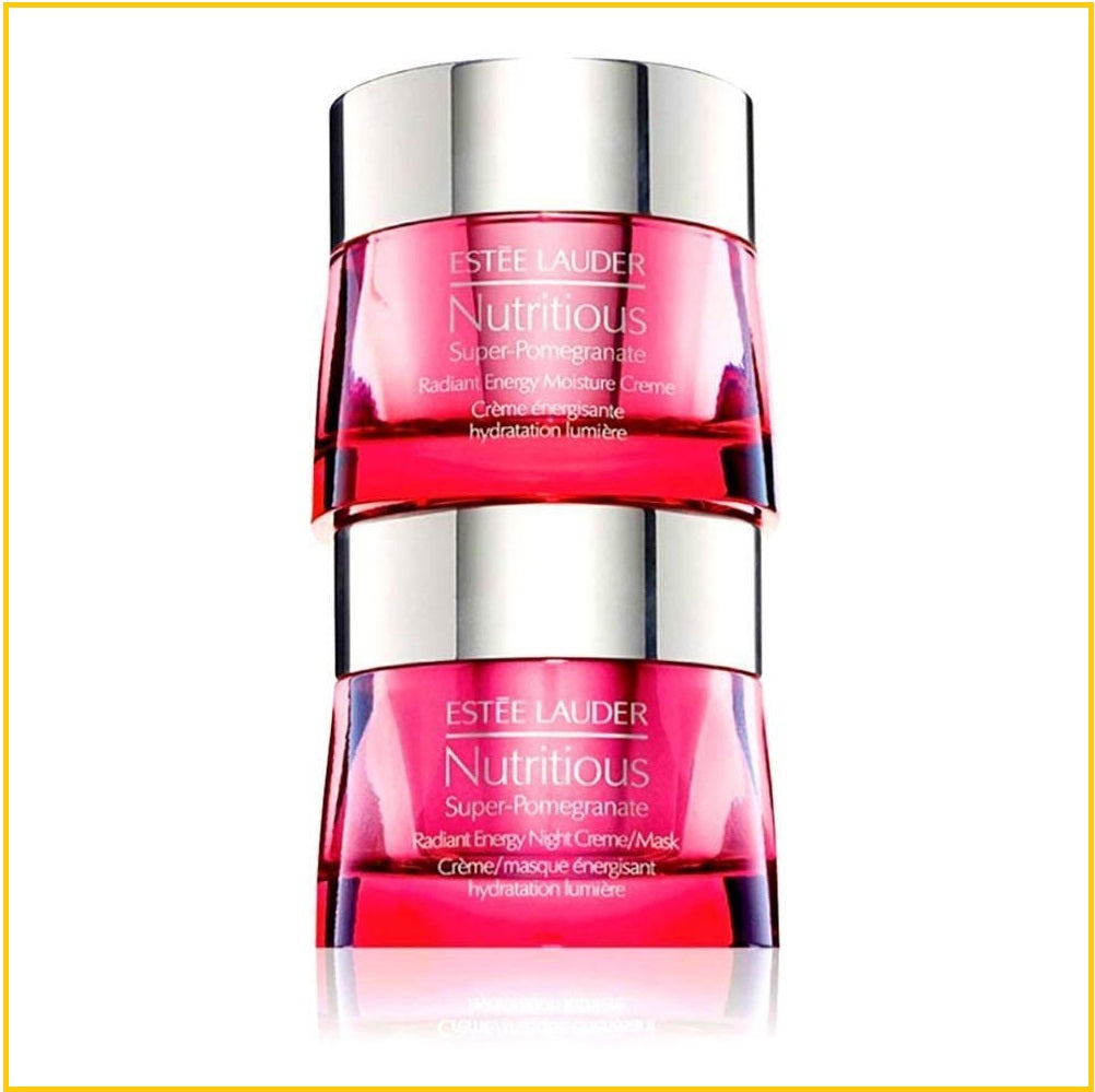 ESTEE LAUDER NUTRITIOUS SUPER POMEGRANATE DAY AND NIGHT RADIANCE DUO SET 升級亮肌抗氧紅石榴日夜面霜套裝