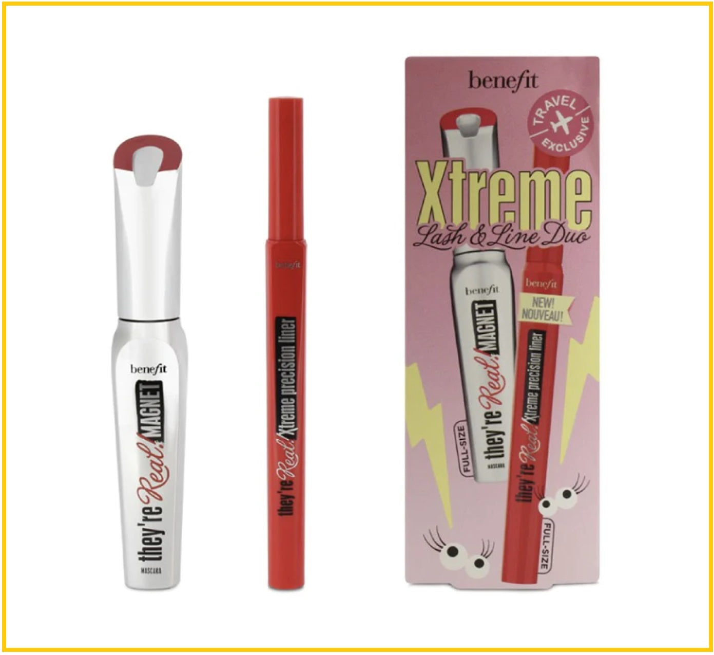 BENEFIT XTREME LASH AND LINE BLACK MASCARA EYELINER DUO SET (MASCARA 9G + EYELINER 0.35ML) 以真亂假磁力睫毛膏套裝