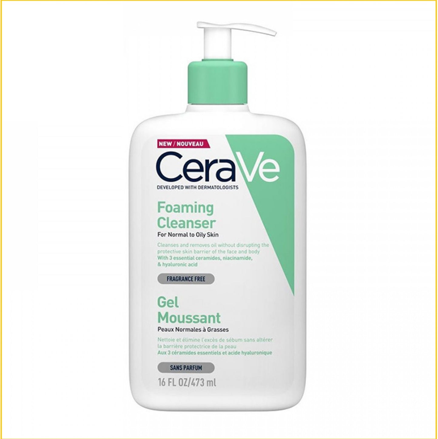 CERAVE FOAMING CLEANSER FOR NORMAL TO OILY SKIN 473ML 清爽泡沫潔膚露 (中性至油性皮膚)