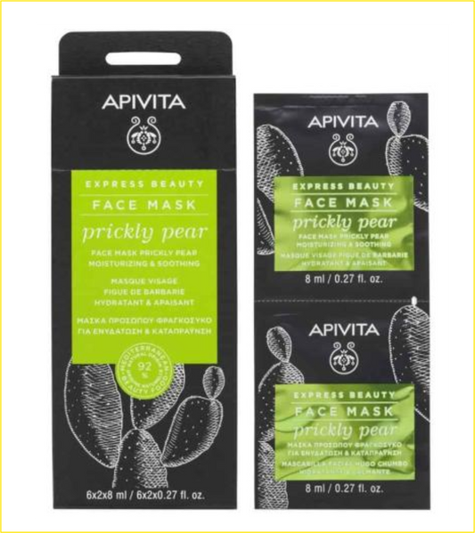 APIVITA PRICKLY PEAR MOISTURIZING & SOOTHING FACE MASK 仙人掌鎖水滋潤面膜8MLx12