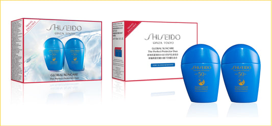 SHISEIDO THE PERFECT PROTECTOR SPF 50+ PA++++ DUO SET 50ML X2 藍胖子新豔陽夏臻效水動力防護乳液套裝