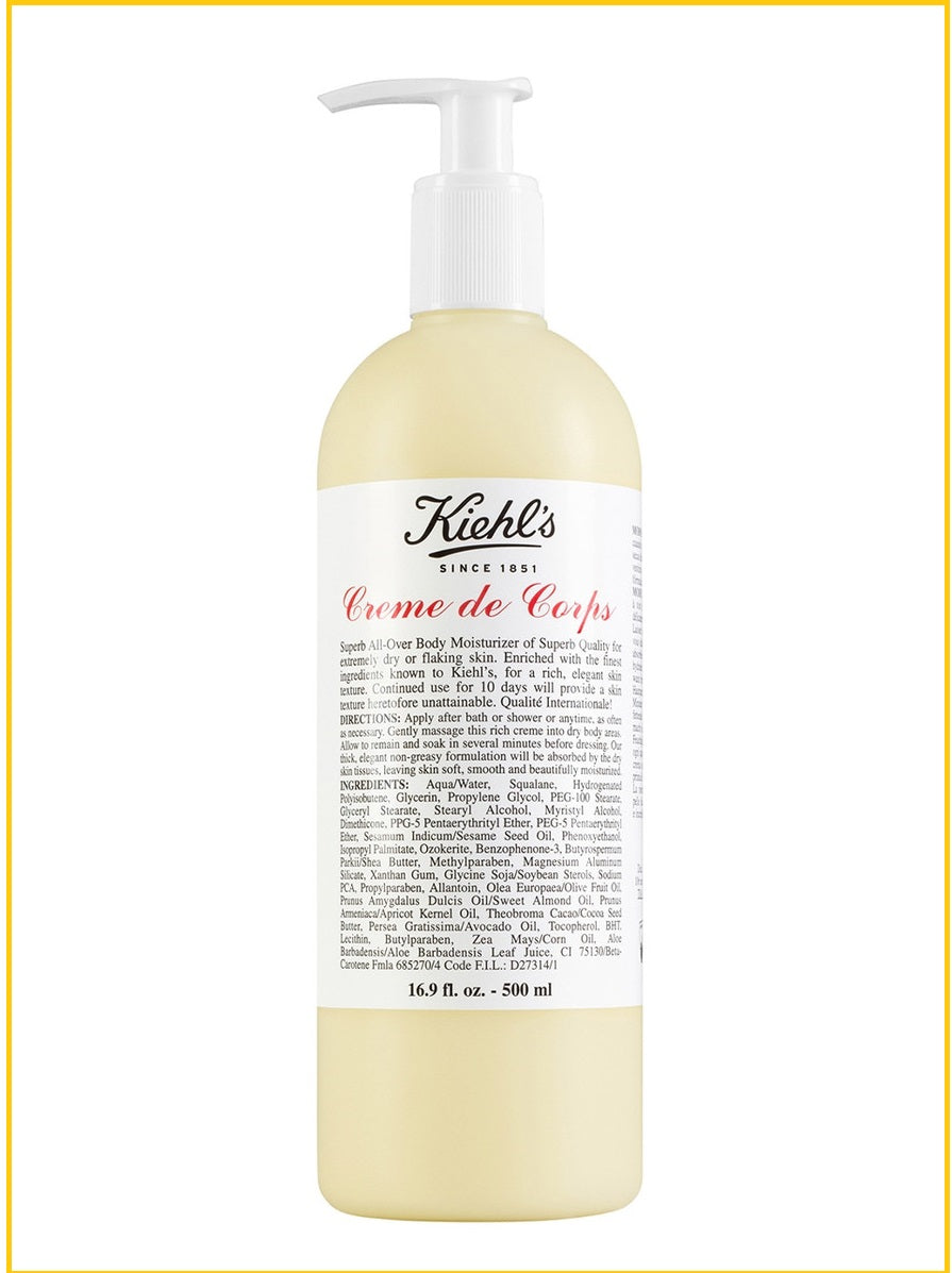 KIEHL'S KIEHLS CREME DE CORPS BODY MOISTURIZER WITH PUMP 500ML 全身保濕護膚乳泵裝