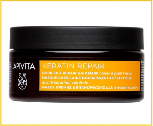 APIVITA MASK NOURISH & REPAIR KERATIN & HONEY 200ML 橄欖蜂蜜滋養修復髮膜