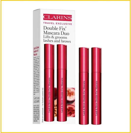 CLARINS LASH & BROW DOUBLE FIX MASCARA DUO SET 8ML X2 12小時零脫妝睫毛膏雨衣套裝