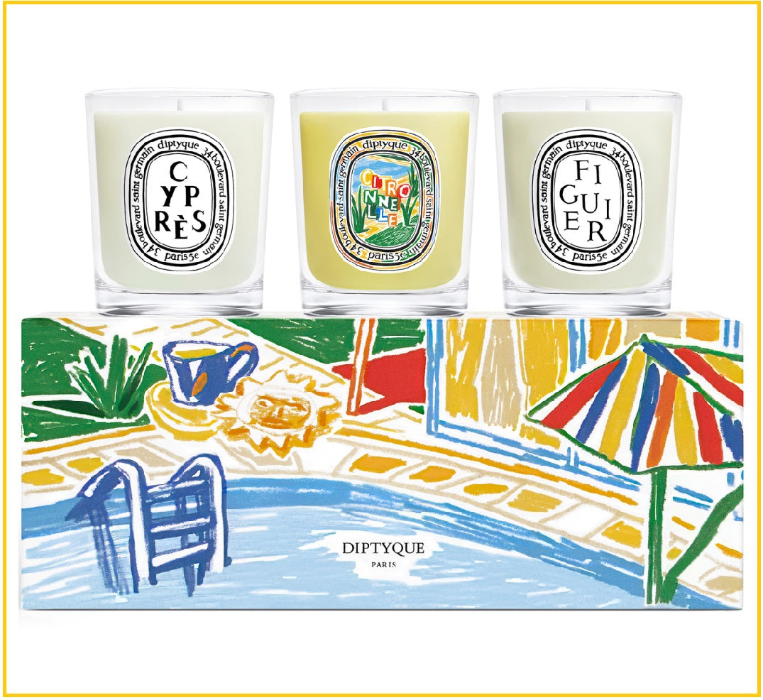 DIPTYQUE MINI CANDLES SUMMER DUO SET 70G X3 60週年夏日之光限定系列香氛蠟燭套裝