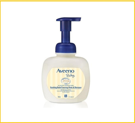 AVEENO BABY SOOTHING RELIEF FOAMING WASH AND SHAMPOO 400ML 嬰兒舒緩柔軟洗髮精浴露