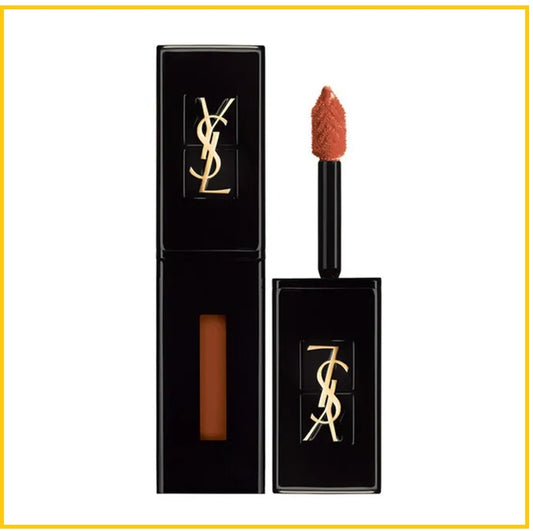 YVES SAINT LAURENT 聖羅蘭奢華緞面漆光黑管唇釉 YSL VERNIS A LEVRES ROUGE PUR COUTURE LIP CREAM #441 ARCADE CHILI 5.5ML