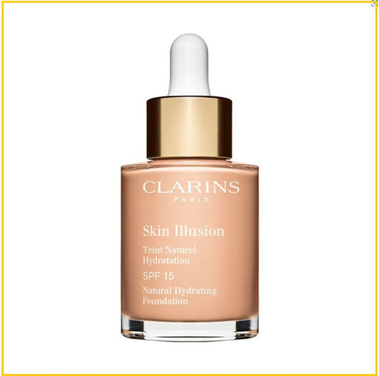 CLARINS SKIN ILLUSION NATURAL HYDRATING FOUNDATION SPF15 #100 / #101 / #102.5 / #103 / #105 30ML 天然保濕粉底液