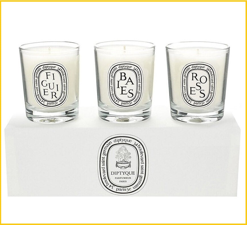 DIPTYQUE CANDLES MINI DUO SET 70G X3 (BAIES, FIGUIER, ROSES) 迷你香氛蠟燭套裝 (玫瑰、漿果、無花果)